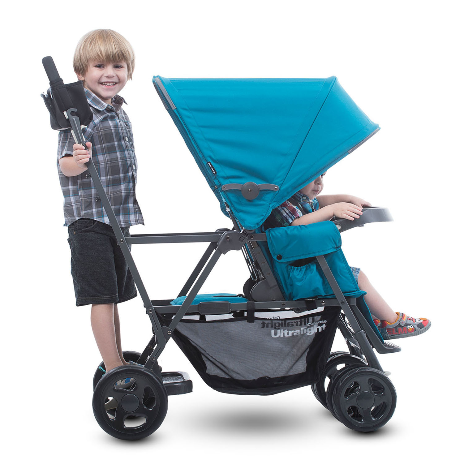 Прогулочная коляска JOOVY Caboose Graphite Ultralight Голубая - фото 6