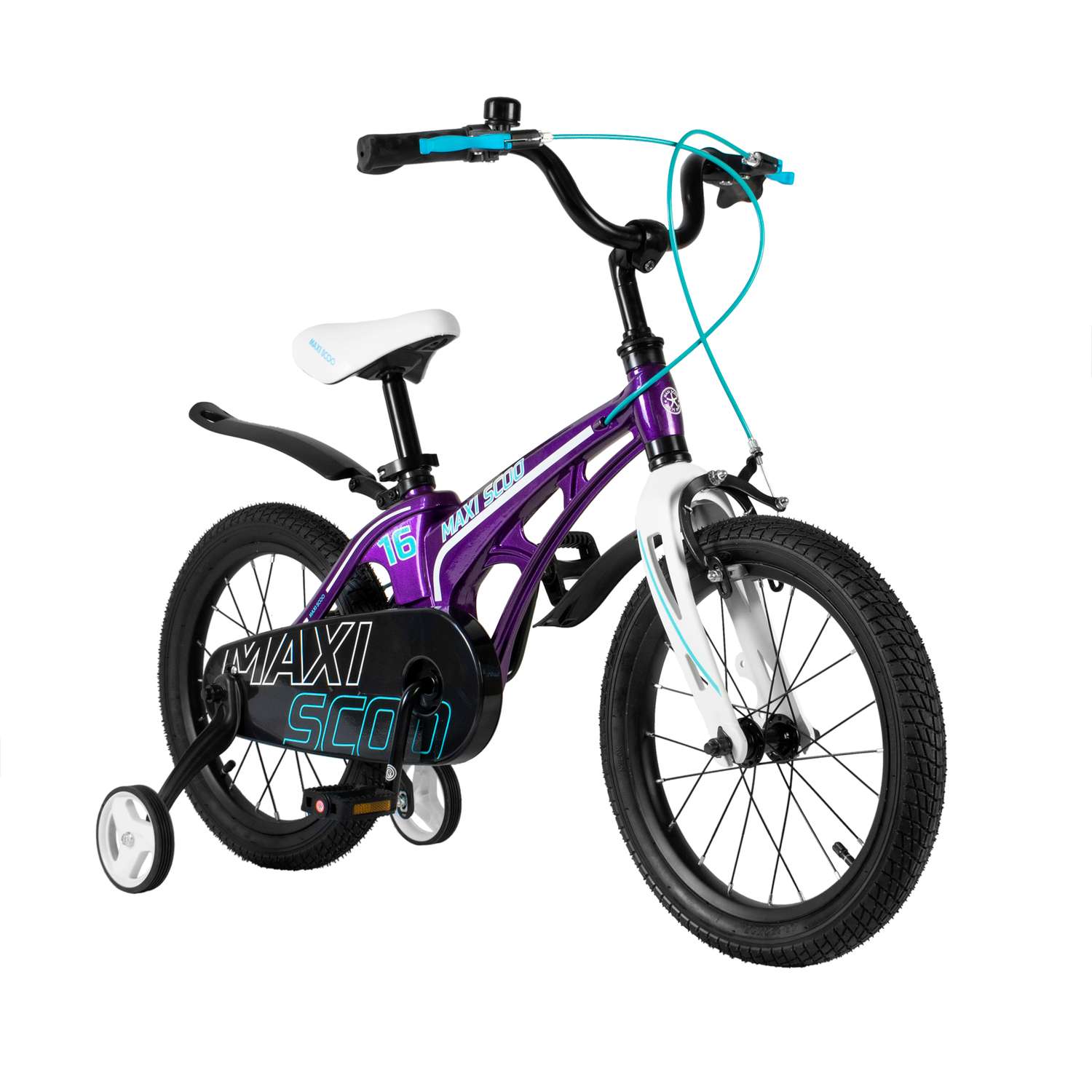 Детский двухколесный велосипед Maxiscoo Cosmic стандарт 16 фиолетовый - фото 2