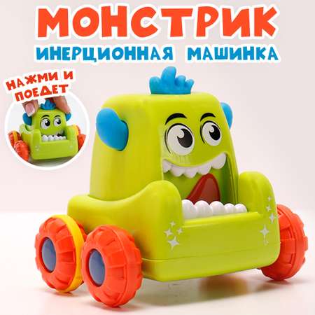 Машинка нажми и поедет TIPTOPOLIS Монстрик зеленый