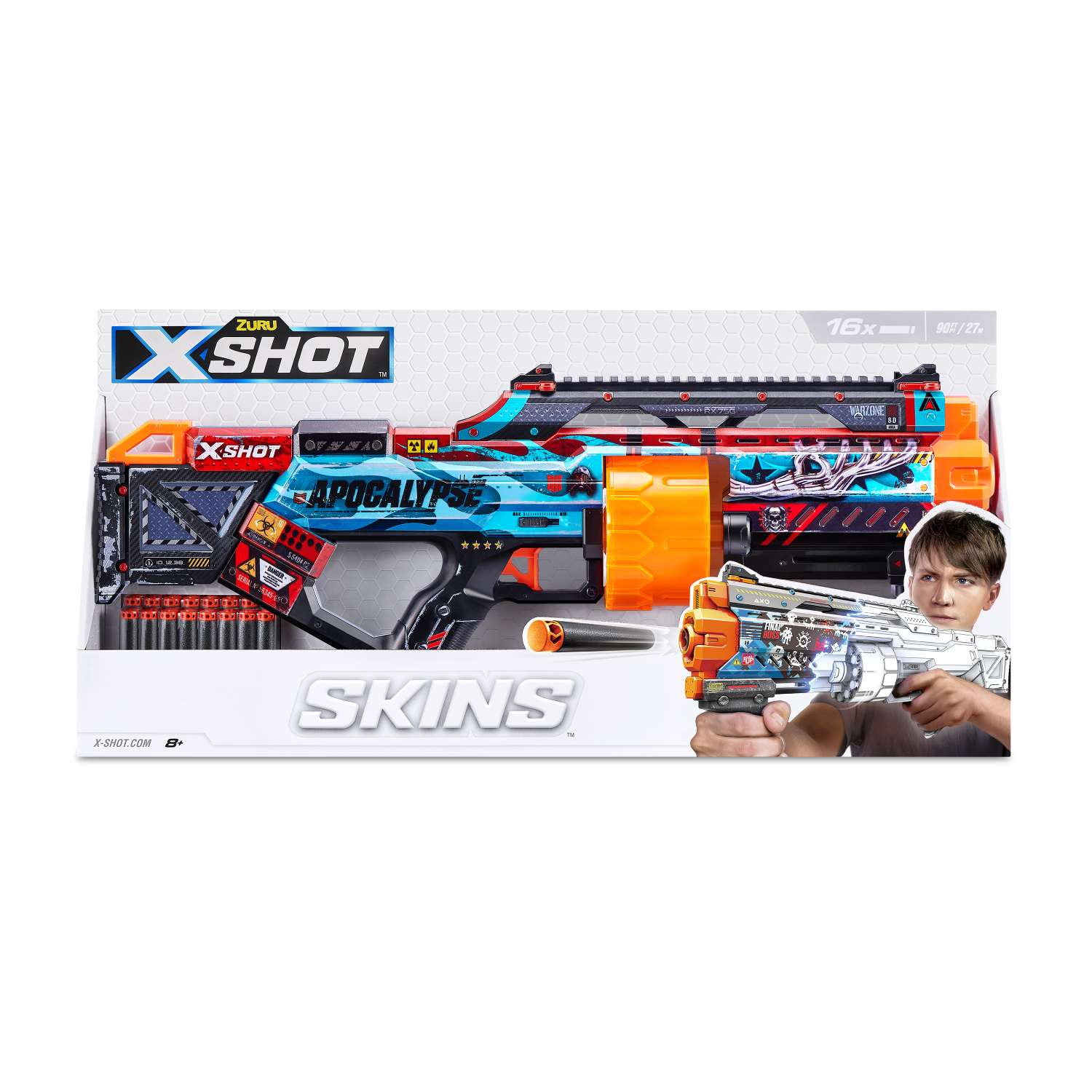 Набор для стрельбы X-SHOT  Скинс Последний выживший Боевые действия 36518D - фото 15