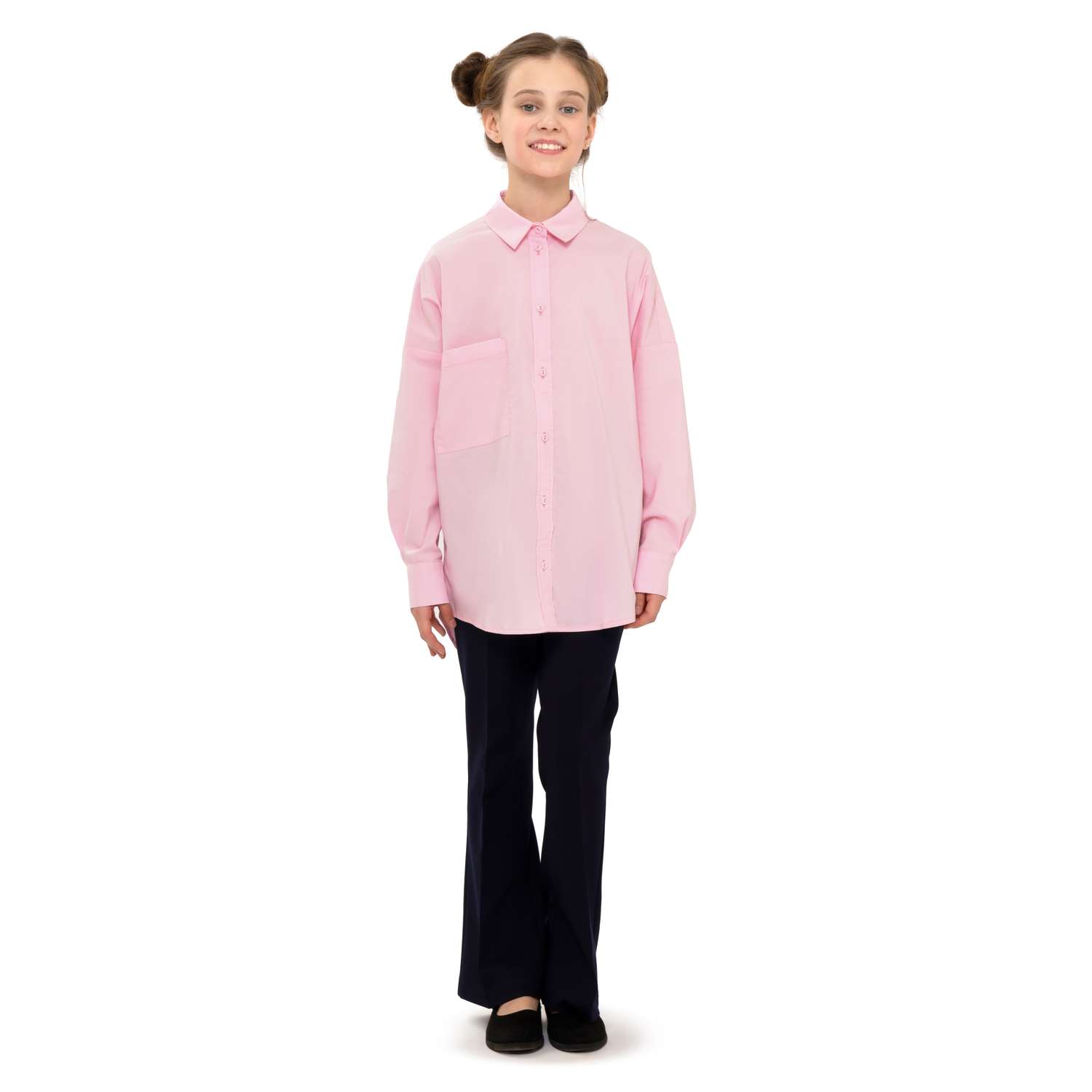 Рубашка Stylish AMADEO AB-105-розовый - фото 1