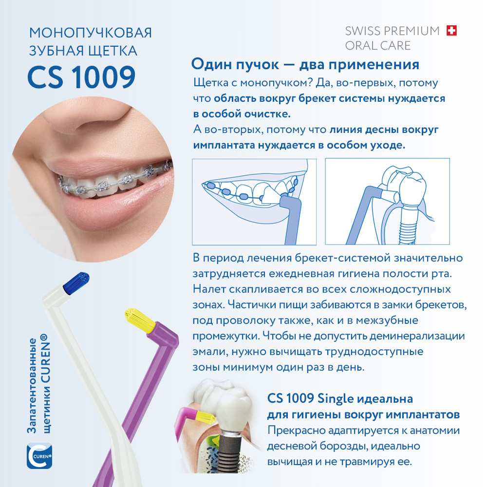 Зубная щетка Curaprox single 9мм фиолетовая купить по цене 1084 ₽ в  интернет-магазине Детский мир