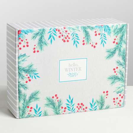 Складная коробка Дарите Счастье «Hello. winter». 30.7×22×9.5 см