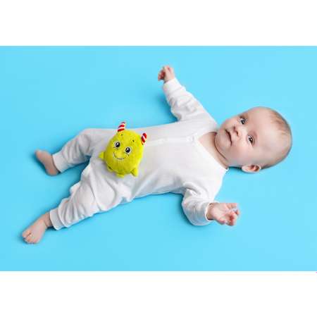 Игрушка грелка Мякиши мягкая детская с вишнёвыми косточками Монстрик Чииз для новорожденных от коликов подарок