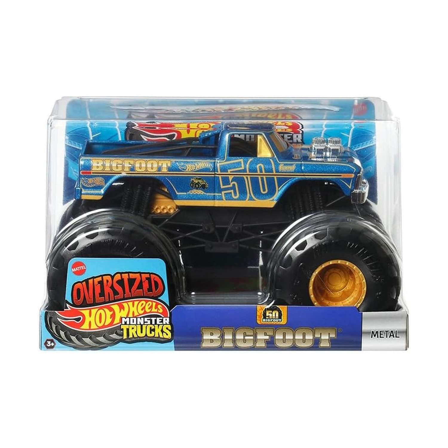 Монстр-трак Hot Wheels Monster Trucks 1:24 Bigfoot 1:24 синий FYJ83/JCC91 - фото 3