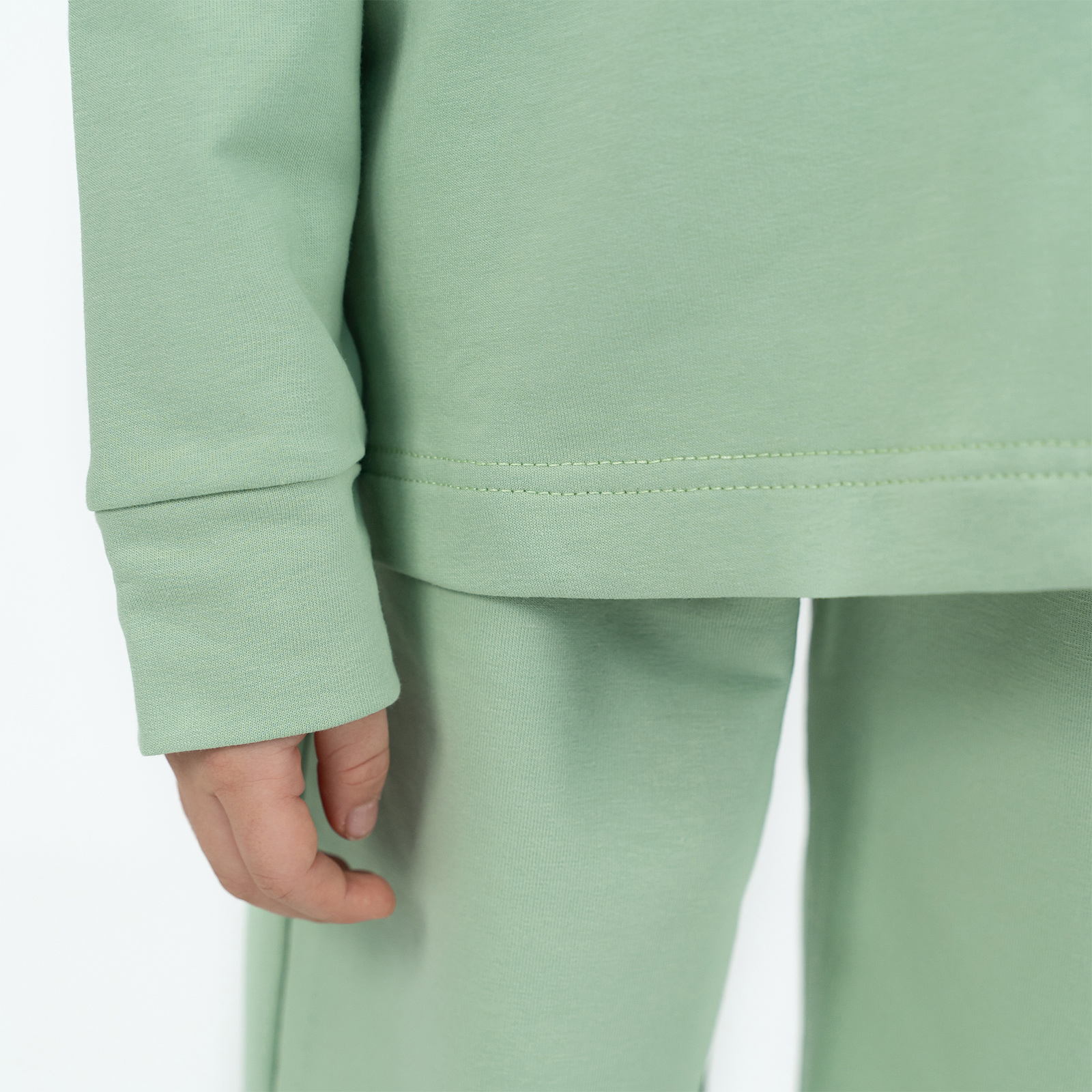 Свитшот и брюки Утенок 7065-зеленый дым - фото 10