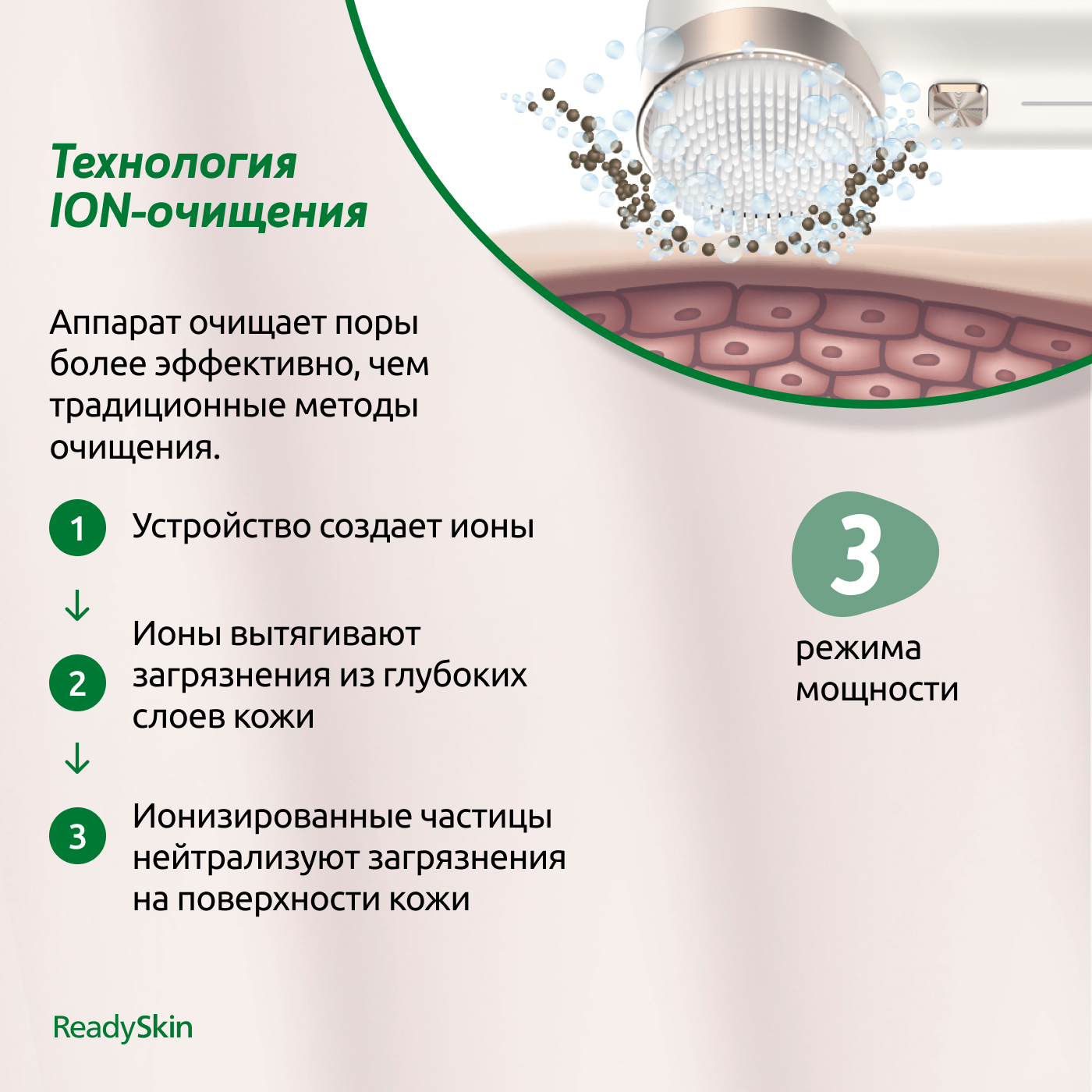 Прибор ReadySkin Octa для очищения и омоложения кожи - фото 4