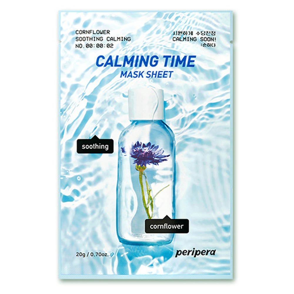 Маска тканевая Peripera Calming time с экстрактом василька успокаивающая 20 г - фото 4