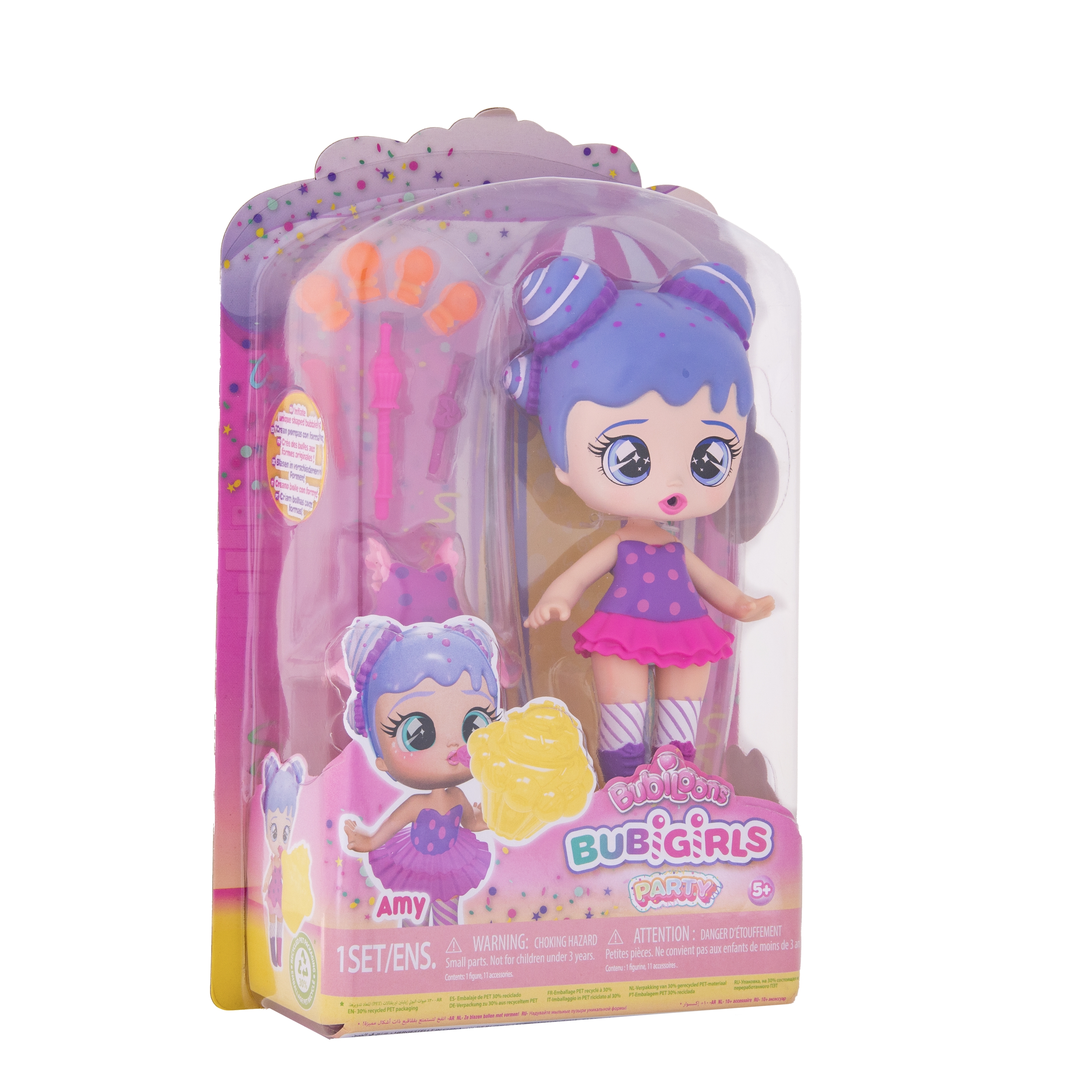 Куколка с аксессуарами IMC Toys Bubiloons bubigirls party Эми IMC910980 - фото 13