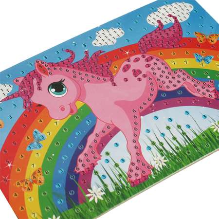 Набор для детского творчества МультиАРТ Алмазная мозаика Пони