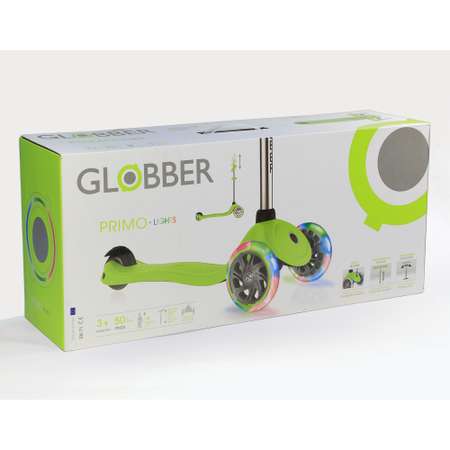 Самокат Globber Primo Lights Зеленый 423-106