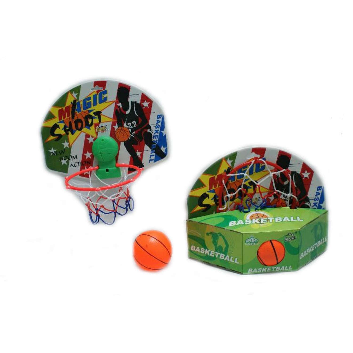 Баскетбольный набор Newsun Toys (баскетбольная доска, сетка, мяч) - фото 1