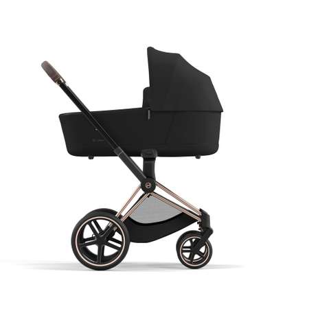 Коляска Cybex Priam IV Rosegold 2в1 Sepia Black в комплекте со спальным блоком Lux Carry Cot