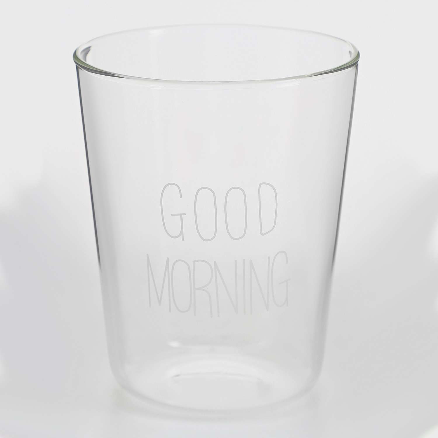 Стакан KIMBERLY good morning термостойкий стеклянный белая надпись 400 мл - фото 1