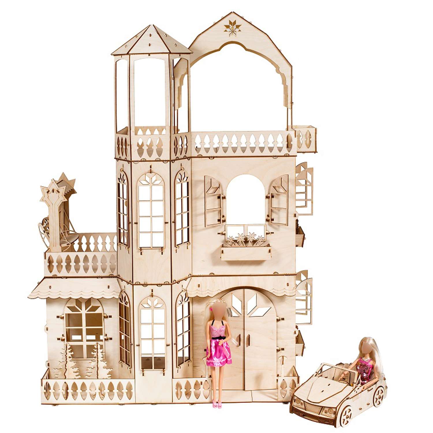 Сборная модель Чудо-Дерево Дом с машинкой для кукол до 30см - фото 2