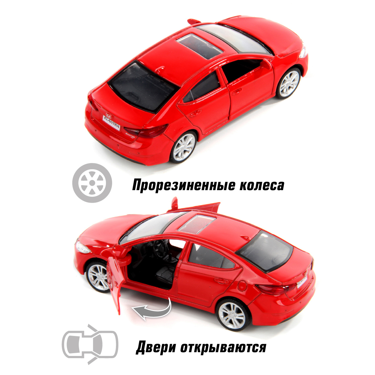 Машина HOFFMANN 1:40 Hyundai Elantra металлическая 111449 - фото 3