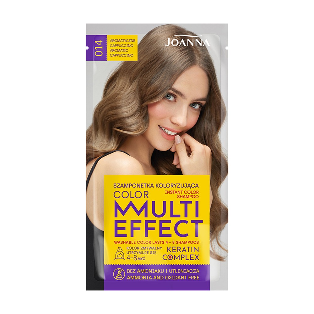 Оттеночный шампунь JOANNA Multi effect color тон 14 (ароматное капучино) 35 г - фото 4