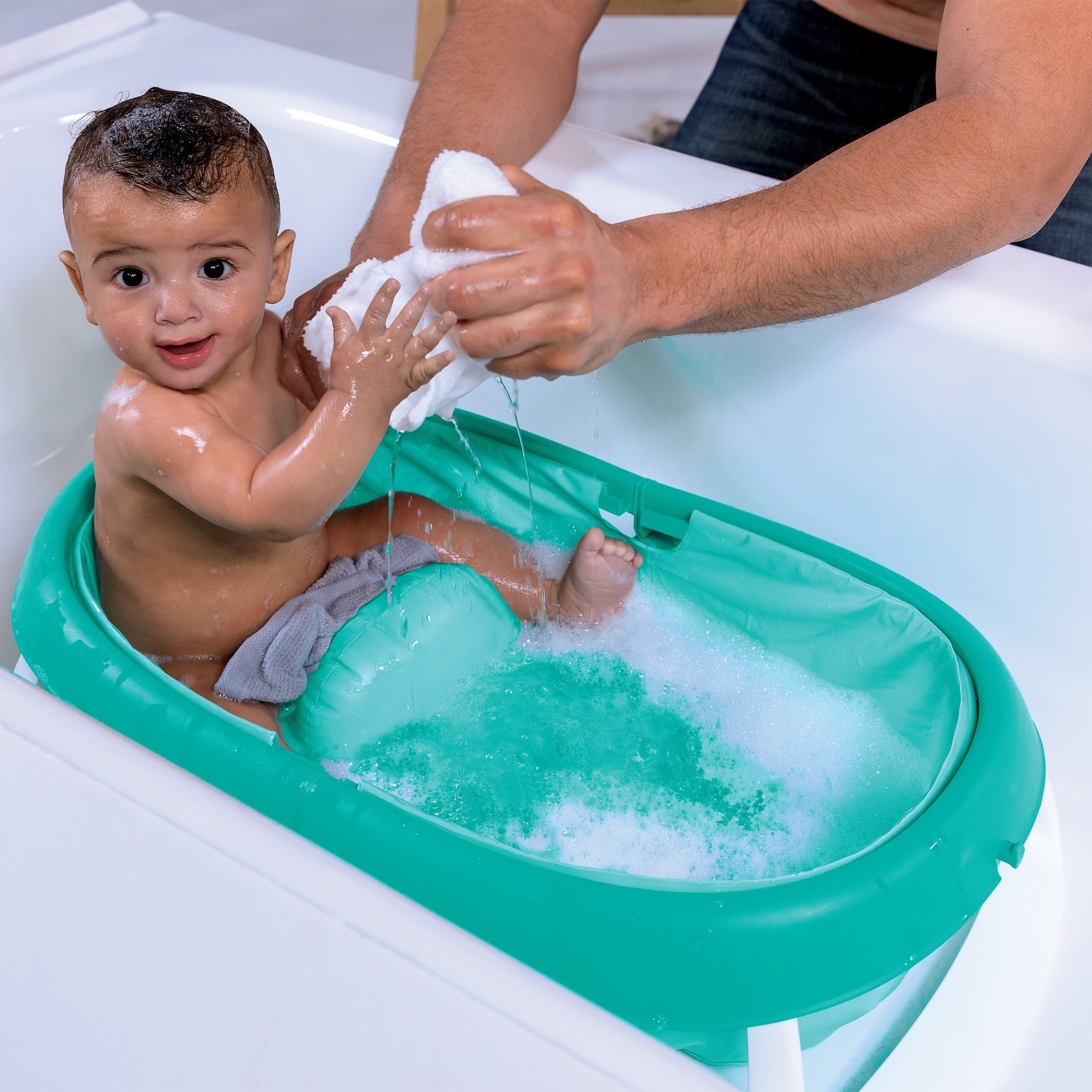 Ванночка Summer Infant Fold Away Bath складная Бирюзовая 19546 - фото 4