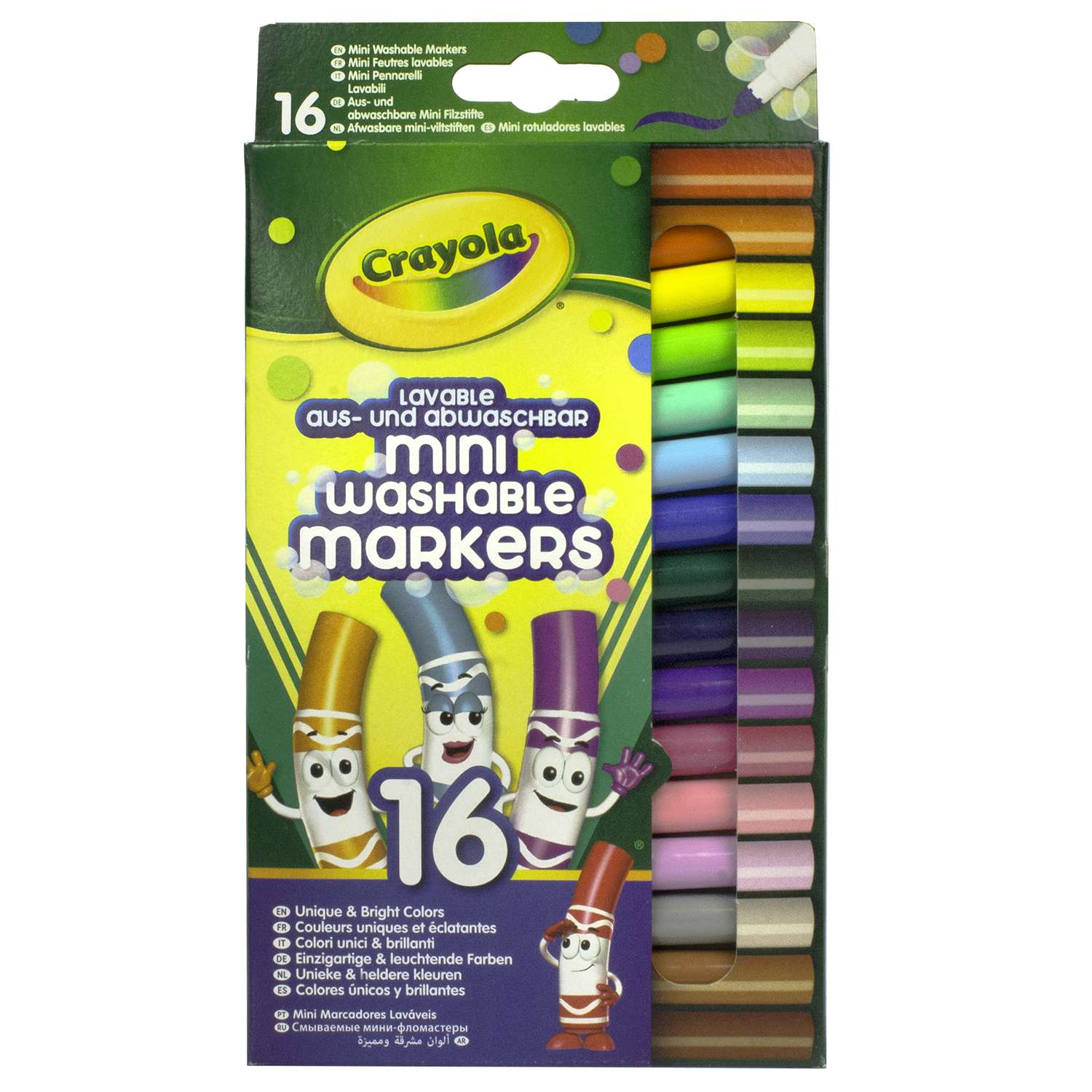 Мини-фломастеры Crayola смываемые 16 штук - фото 1