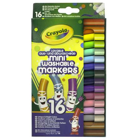 Мини-фломастеры Crayola смываемые 16 штук