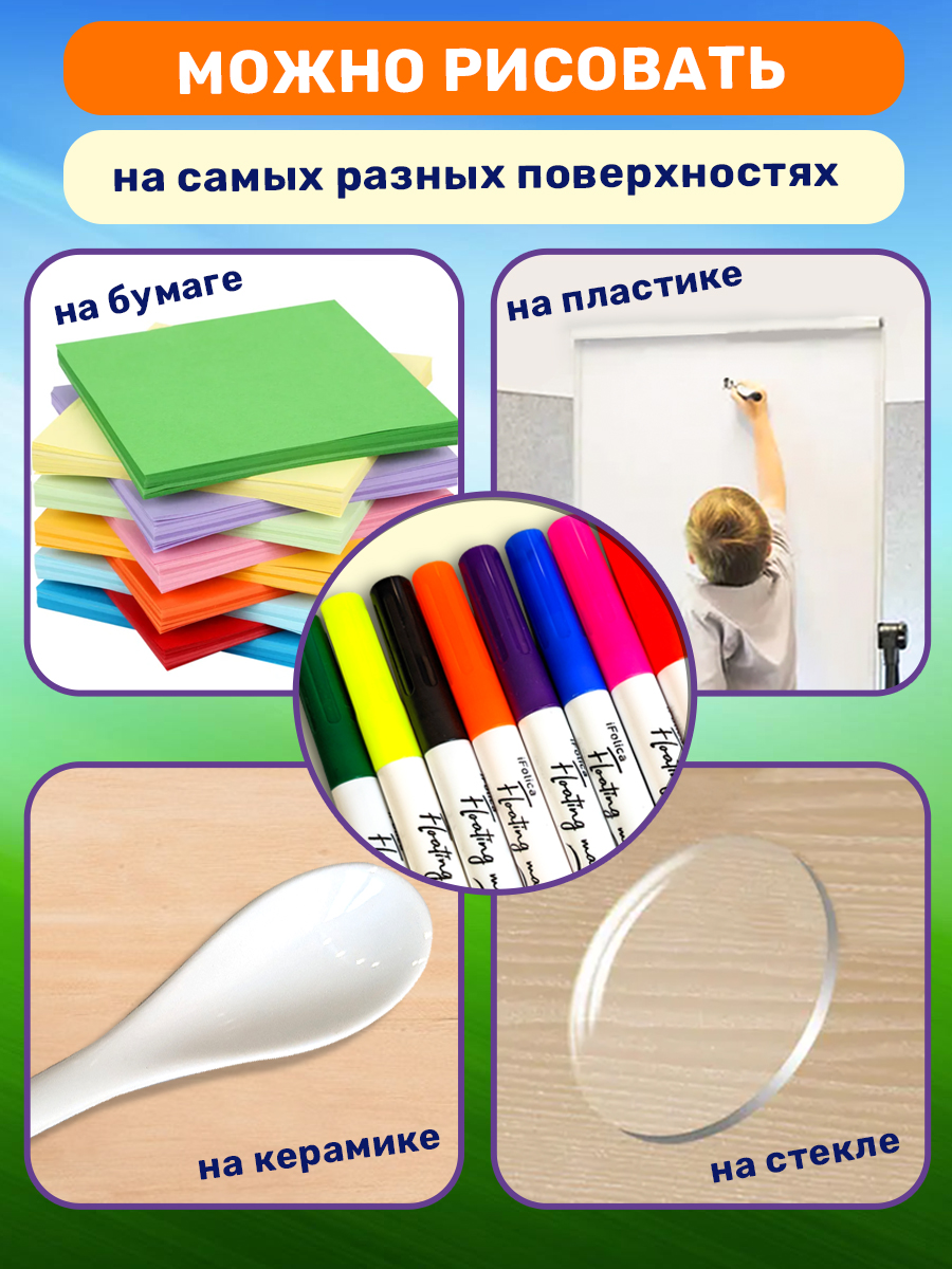 Книга Айфолика Многоразовая тетрадь-развивашка для детей 2-3-4 лет + 8 плавающих фломастеров - фото 11