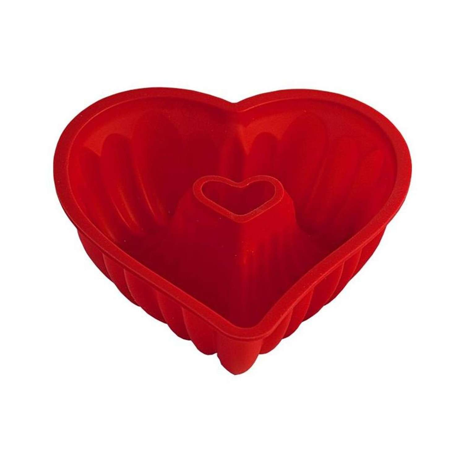 Форма для выпечки Ripoma силиконовая Сердце красная - фото 2