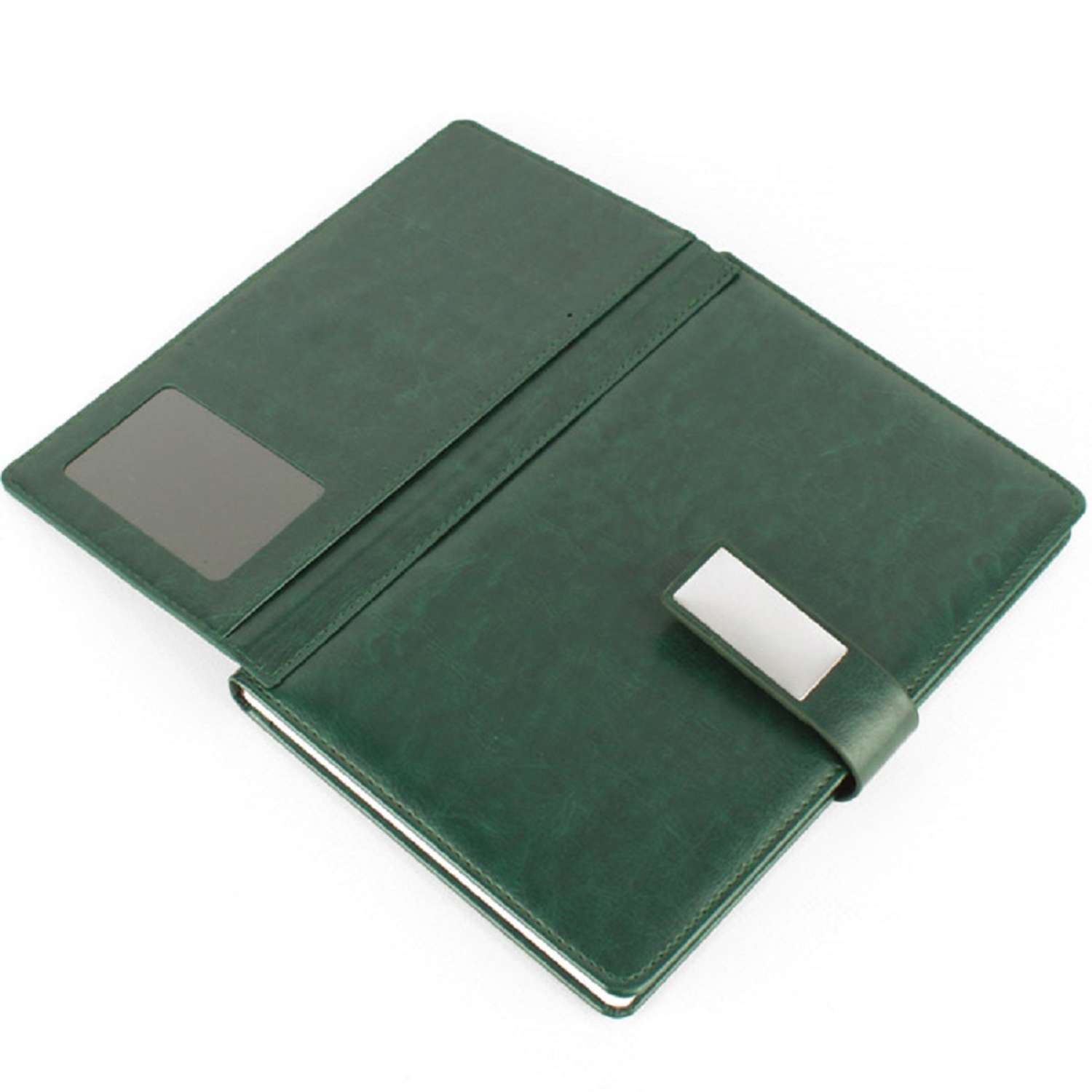 Ежедневник Darvish недатированный А5 120 листов экокожа магнитная застежка зеленый - фото 2