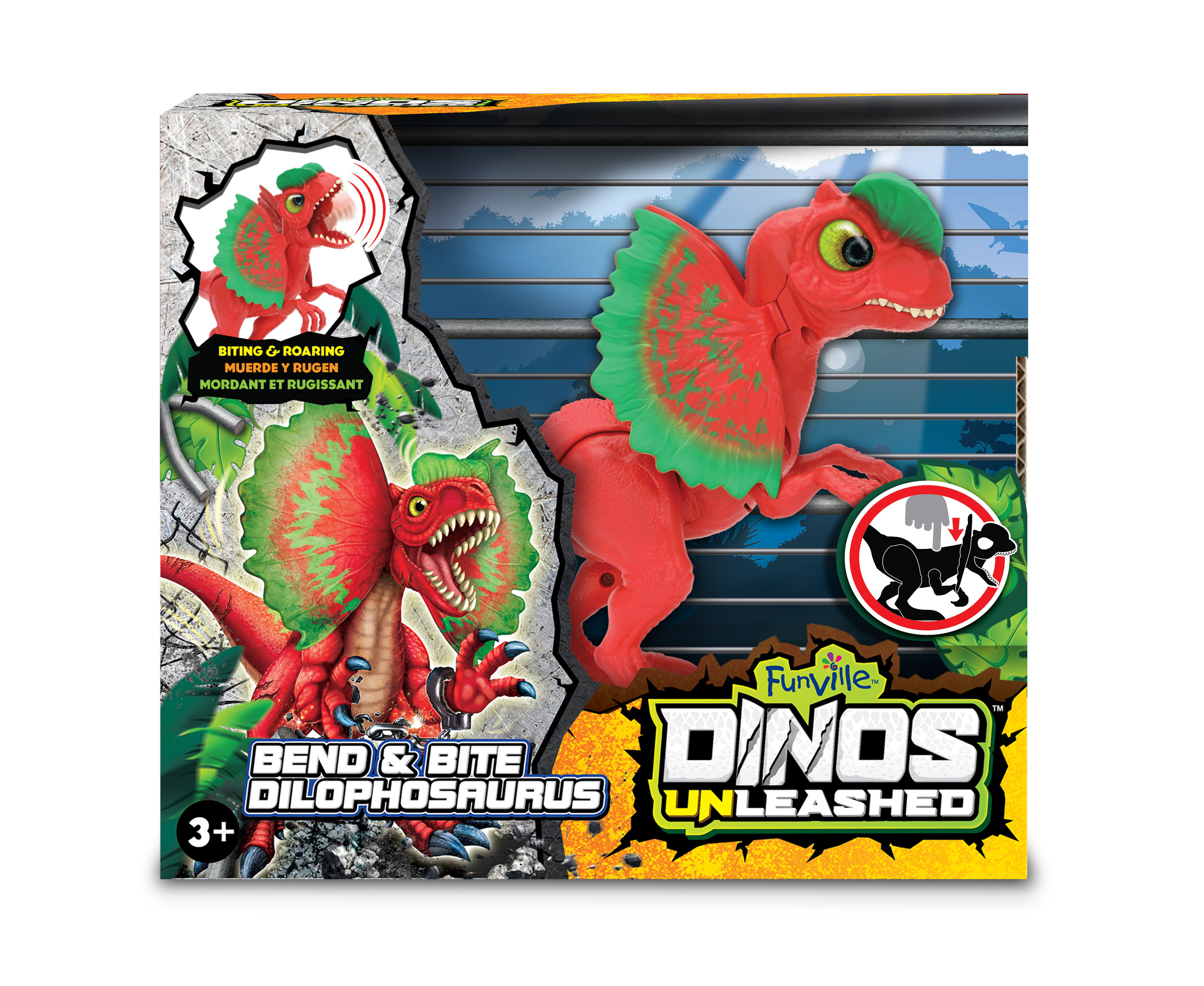 Фигурка игровая Dinos Unleashed Динозавр Дилофозавр со звуковыми эффектами - фото 4