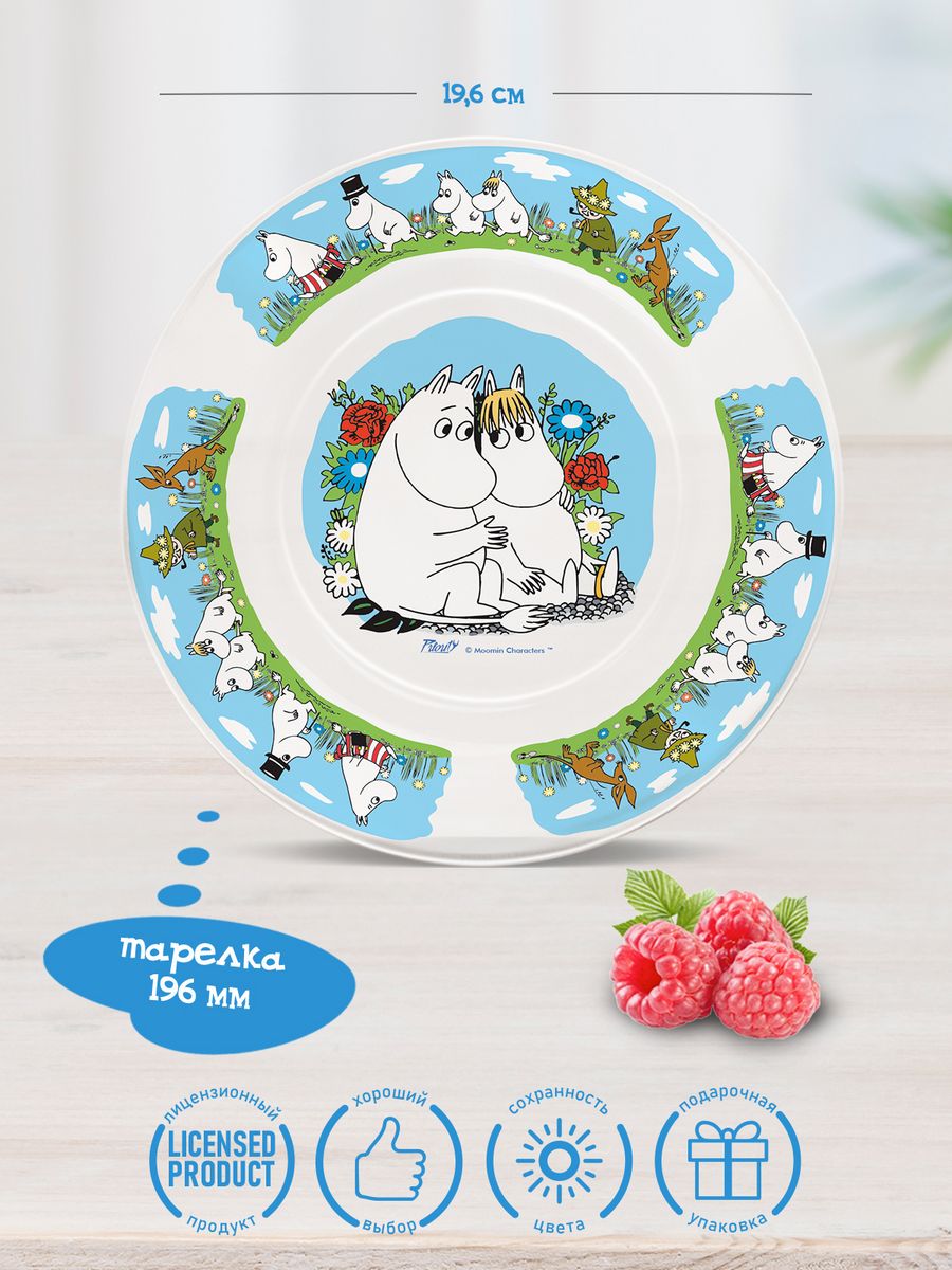 Тарелка детская стекло PRIORITY Moomin муми-тролли - фото 2