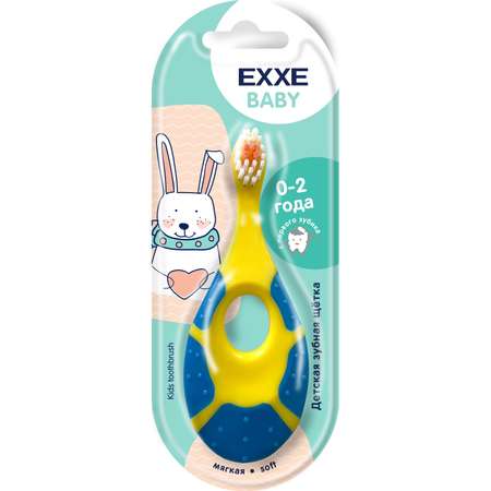 Зубная щётка Exxe Baby детская 0-2 года мягкая в ассортименте