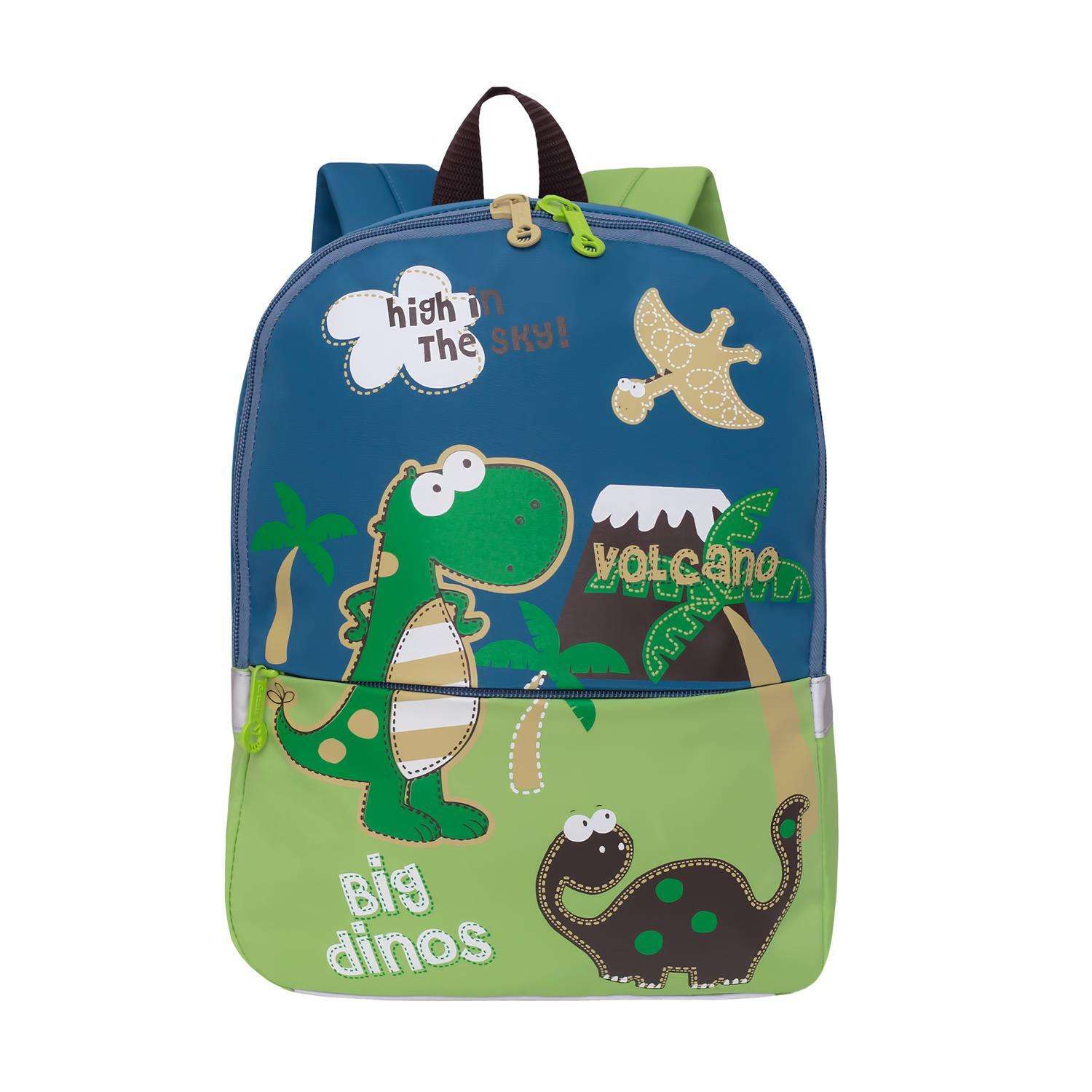 Рюкзак Grizzly для мальчика Зеленый динозавр - фото 1