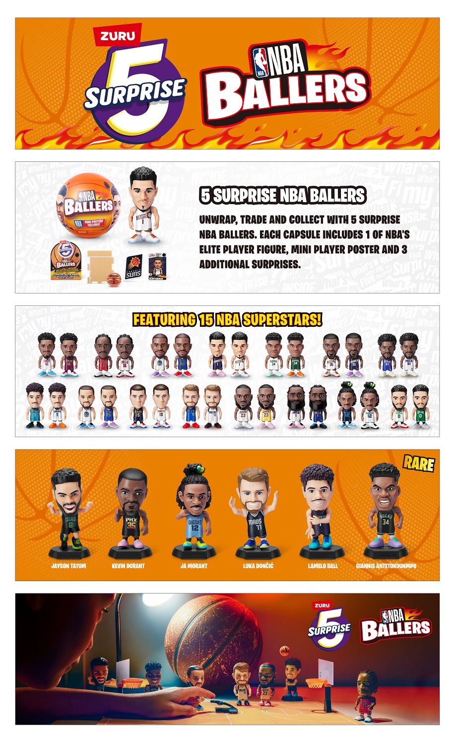 Игрушка Zuru 5 surprise NBA Ballers Шар в непрозрачной упаковке (Сюрприз) 77490GQ4-S002 - фото 6