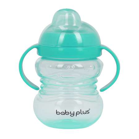 Бутылочка для кормления Baby Plus с ручками и соской BP5076-B 275 мл зеленая