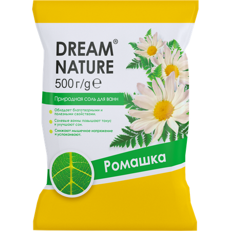 Соль для ванны Dream Nature природная Ромашка 500 г