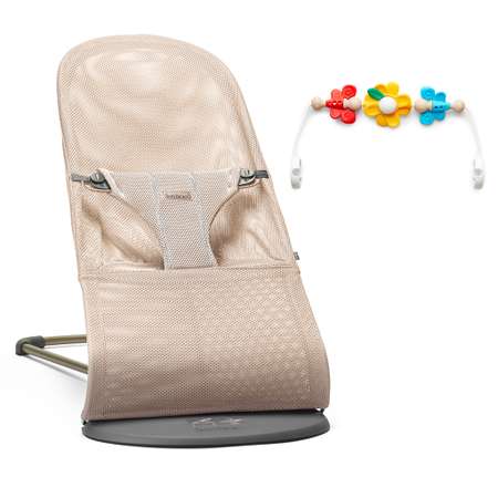 Кресло-шезлонг BabyBjorn Bliss Mesh с игрушкой Розовый