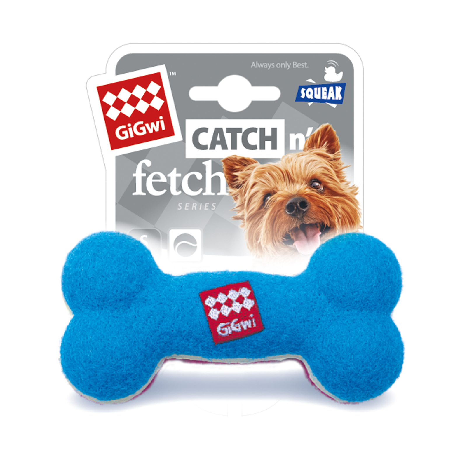 Игрушка для собак GiGwi CATCH and FETCH Кость малая с пищалкой 11см - фото 6