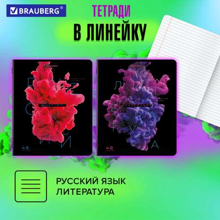 Тетради предметные Brauberg набор 48 листов в клетку и линейку 12 штук