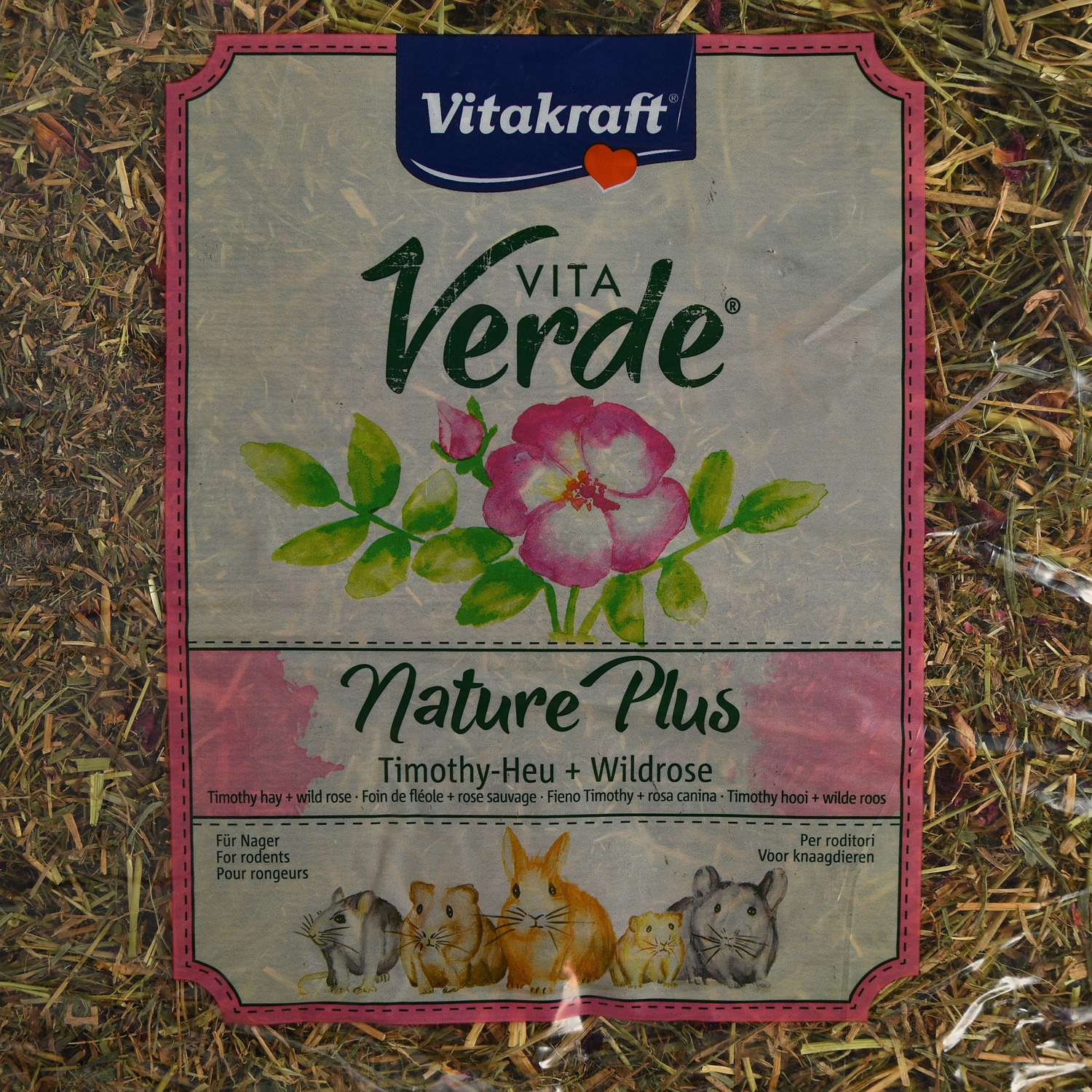 Лакомство Vitakraft 500г для грызунов Vita Verde Сено луговое с цветами шиповника - фото 2