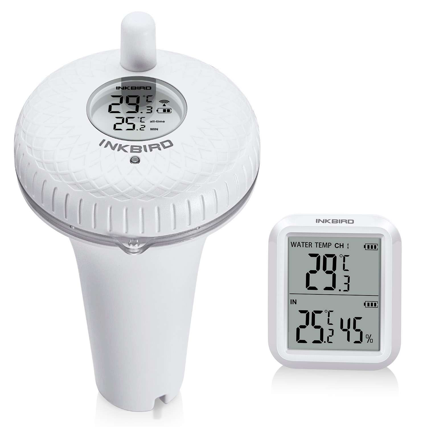 Термометр для ванн и бассейна INKBIRD Bluetooth IBS-P01R и приемник - фото 1