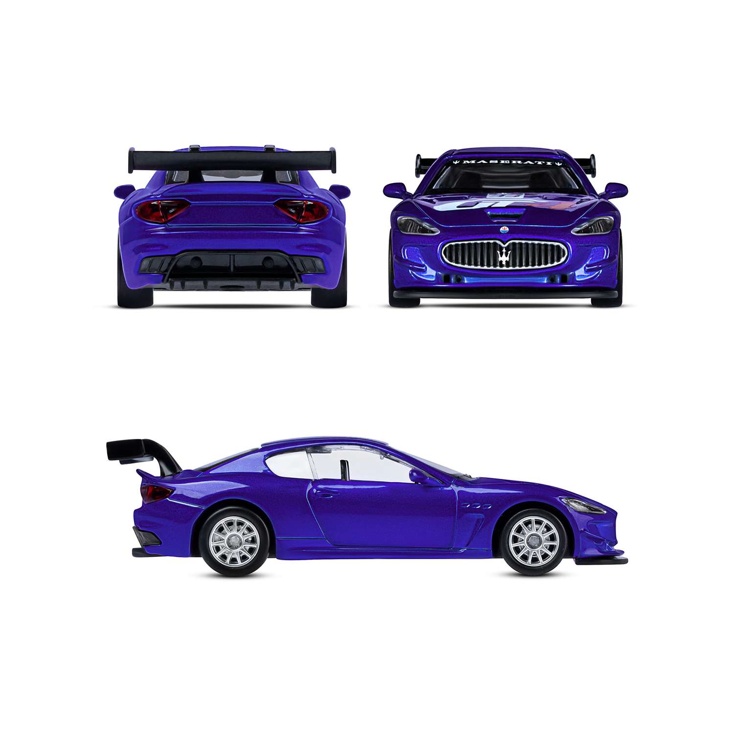 Машинка металлическая АВТОпанорама игрушка детская 1:43 Maserati Gran Turismo MC GT4 синий инерционная JB1200178 - фото 4