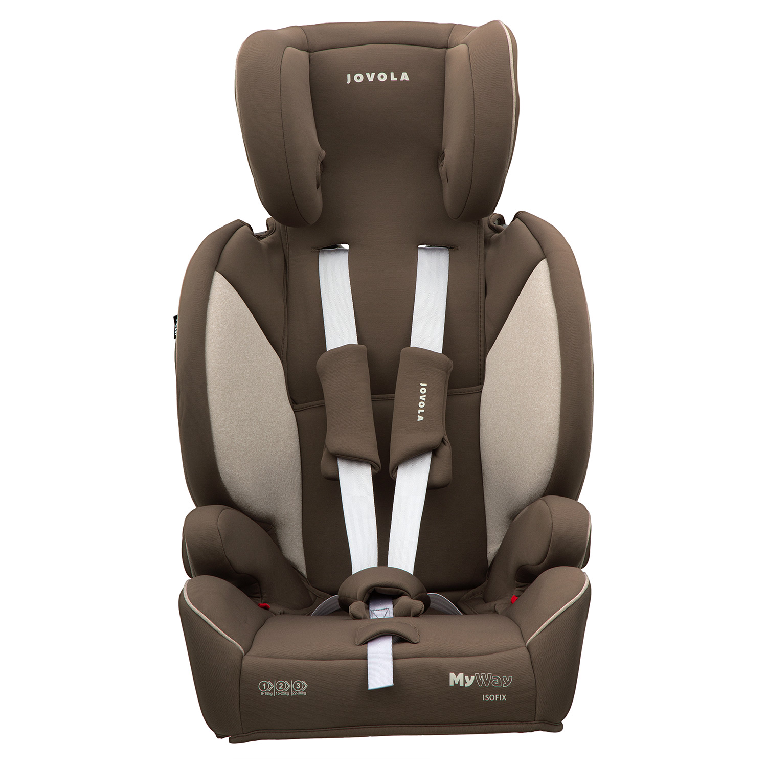 Автокресло JOVOLA MyWay isofix группа 1+2+3 9-36 кг бежевый-коричневый - фото 15