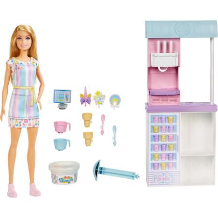 Набор игровой Barbie Магазин мороженого HCN46