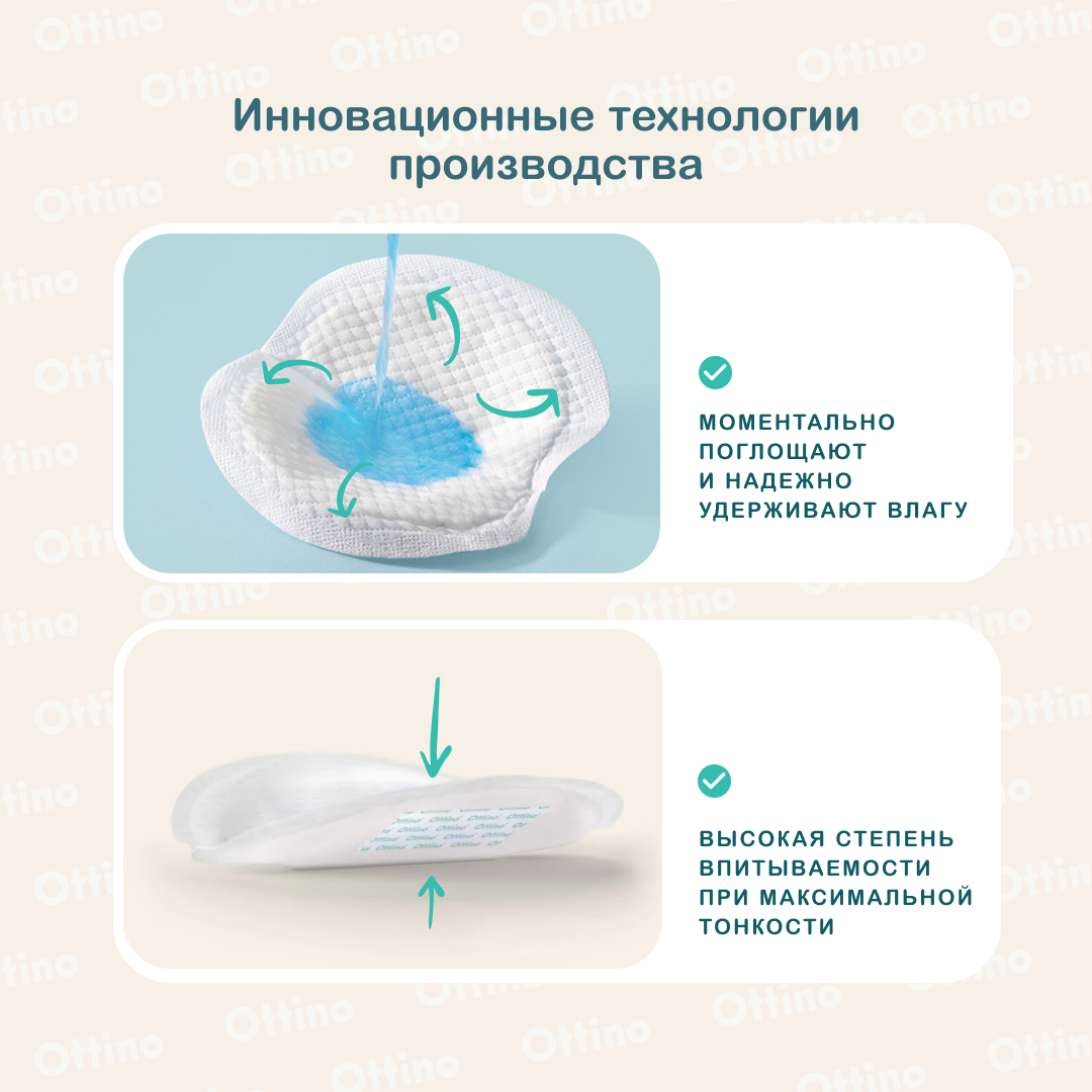 Вкладыши классические OTTINO Вкладыши для груди 2 упаковки 60 шт - фото 6