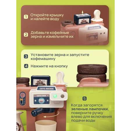 Игровой набор Рыжий кот касса, продукты