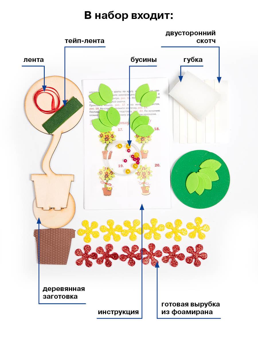 Набор для творчества Волшебная мастерская Летний мини-топиарий - фото 5