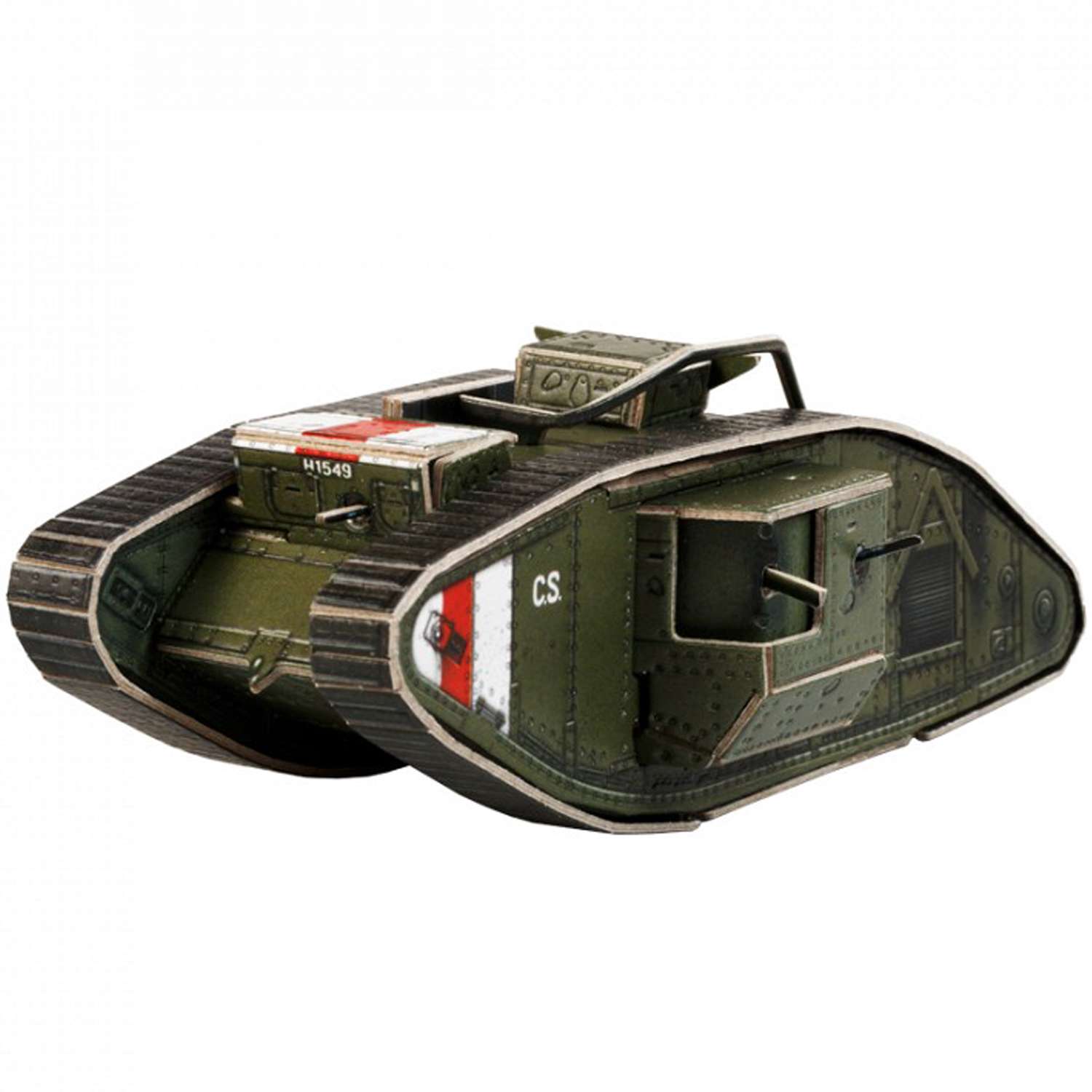 Сборная модель Умная бумага Бронетехника Mark V тяжелый танк Великобритания 575-1 575-1 - фото 1