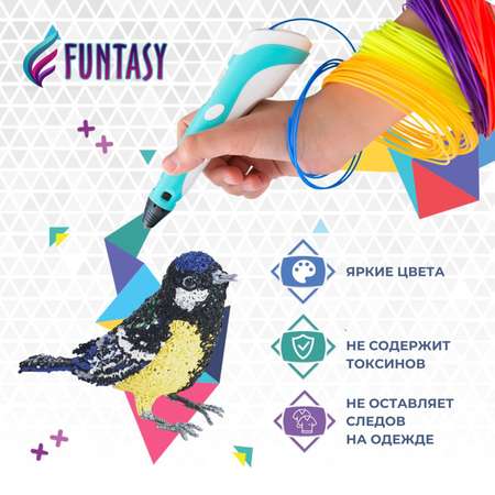 Пластик PET-G для 3D ручки Funtasy 10 цветов по 5 метров