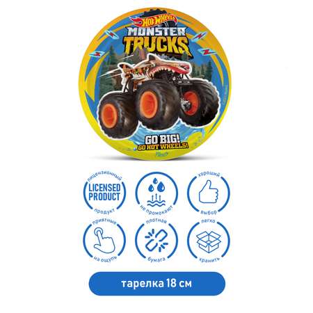 Тарелка PRIORITY Hot Wheels 18 см 6 шт.