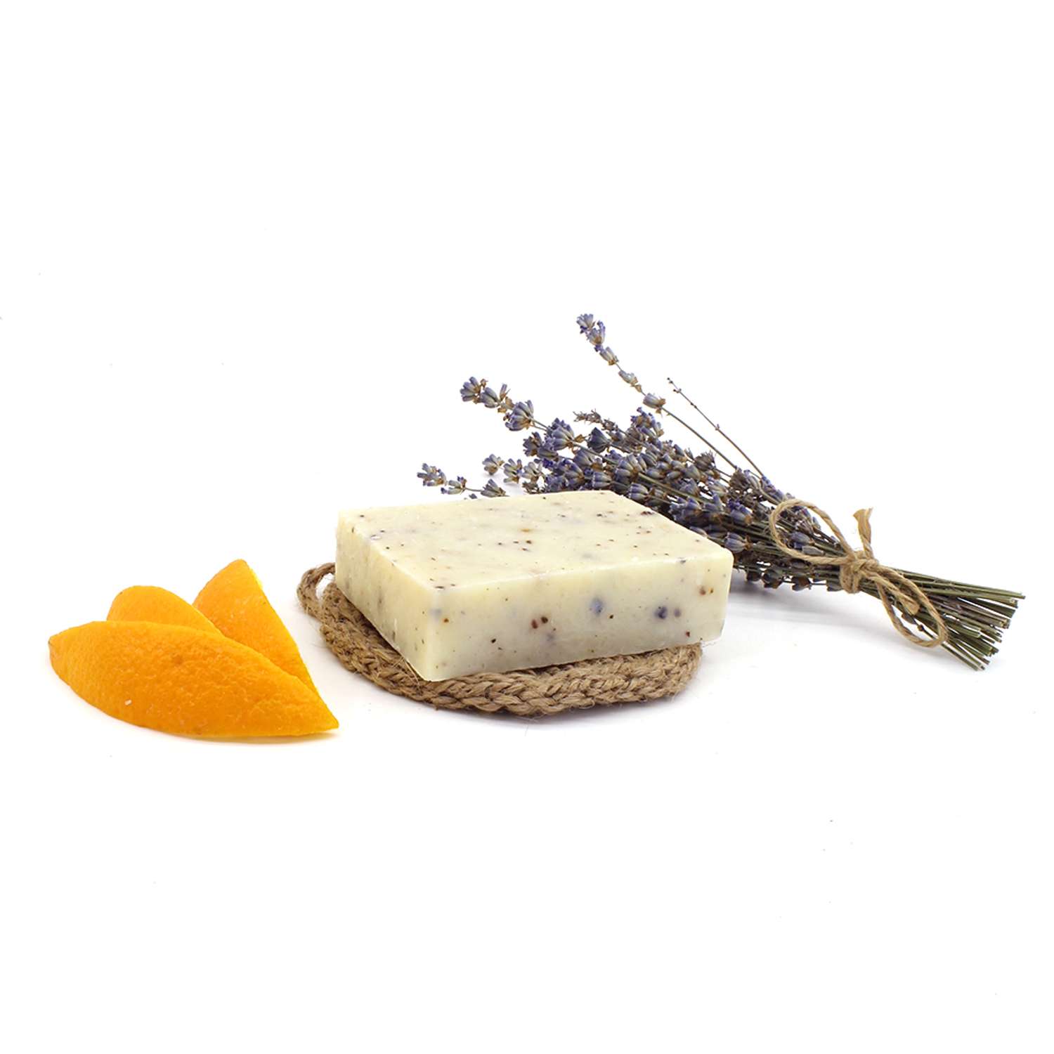 Мыло натуральное косметическое Elibest Сочный Персик с косточками малины антицеллюлитное аромат апельсина и лаванды 100 г - фото 2