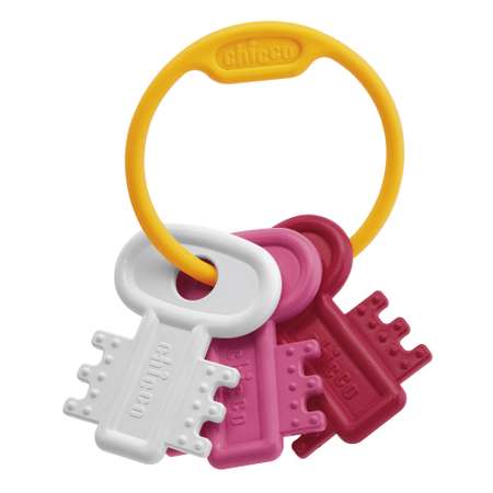 Игрушка CHICCO Погремушка Ключи на кольце розовые